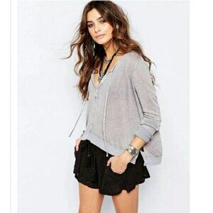 NWT We the Free / Free People Moonshadow Affogato Hacci Henley Top Size Medium